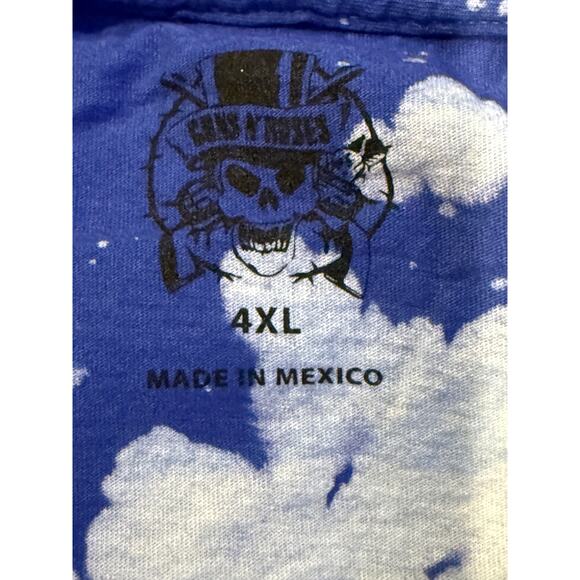Guns N Roses Vintage Style TieDye Appetite for Destruction TShirt 4XL Blue White - Picture 9 of 15